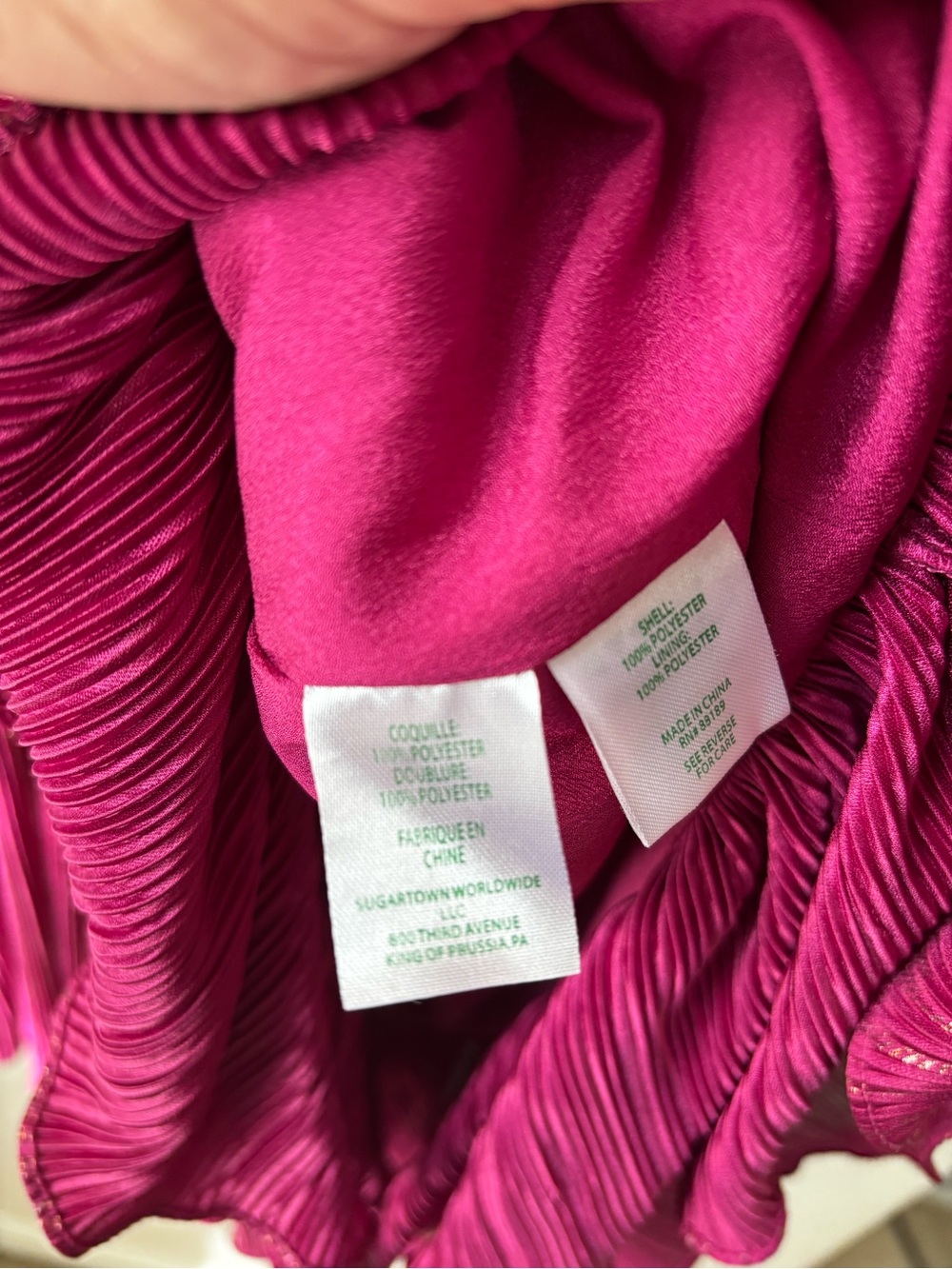 Lilly Pulitzer Jessamie Metallic Mulberry Foil Crinkle Wrap Dress Sz 8 NWOT - Picture 5 of 6